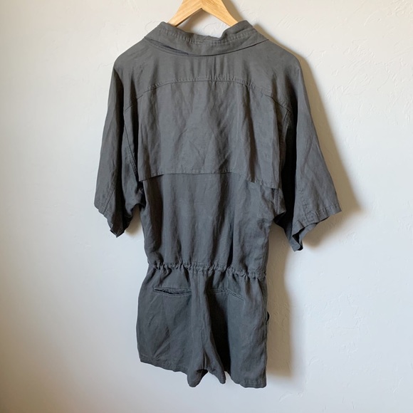 T by Alexander Wang Charcoal Short Sleeve Romper - Picture 8 of 15